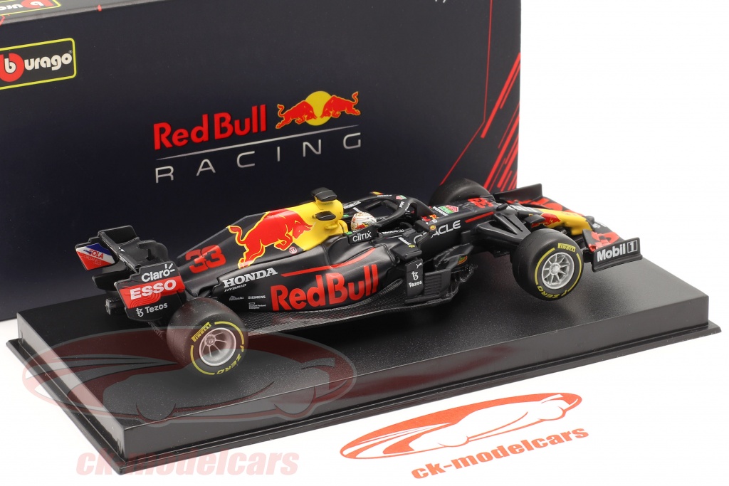 Worden radar Hij Bburago 1:43 Max Verstappen Red Bull RB16B #33 formule 1 Wereldkampioen  2021 18-38056 #33 model auto 18-38056 #33