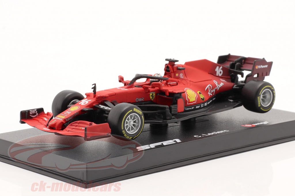 1:43 BURAGO Ferrari F1 Sf21 #16 Season 2021 Charles Leclerc Red BU36829LE Model 