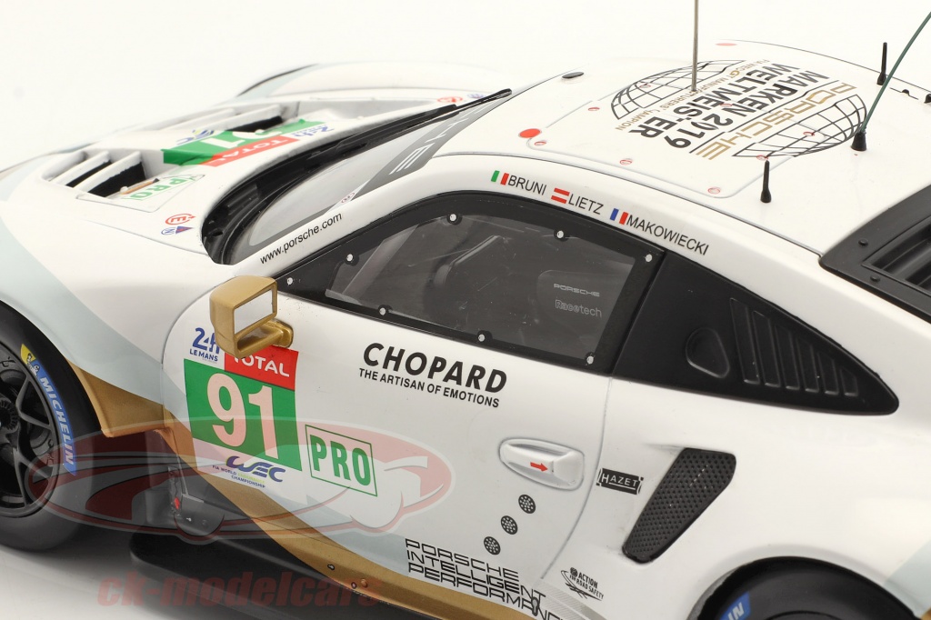 IXO 1/18 - PORSCHE 911 (991) RSR - Winner LMGTE AM Le Mans 2018 - Five