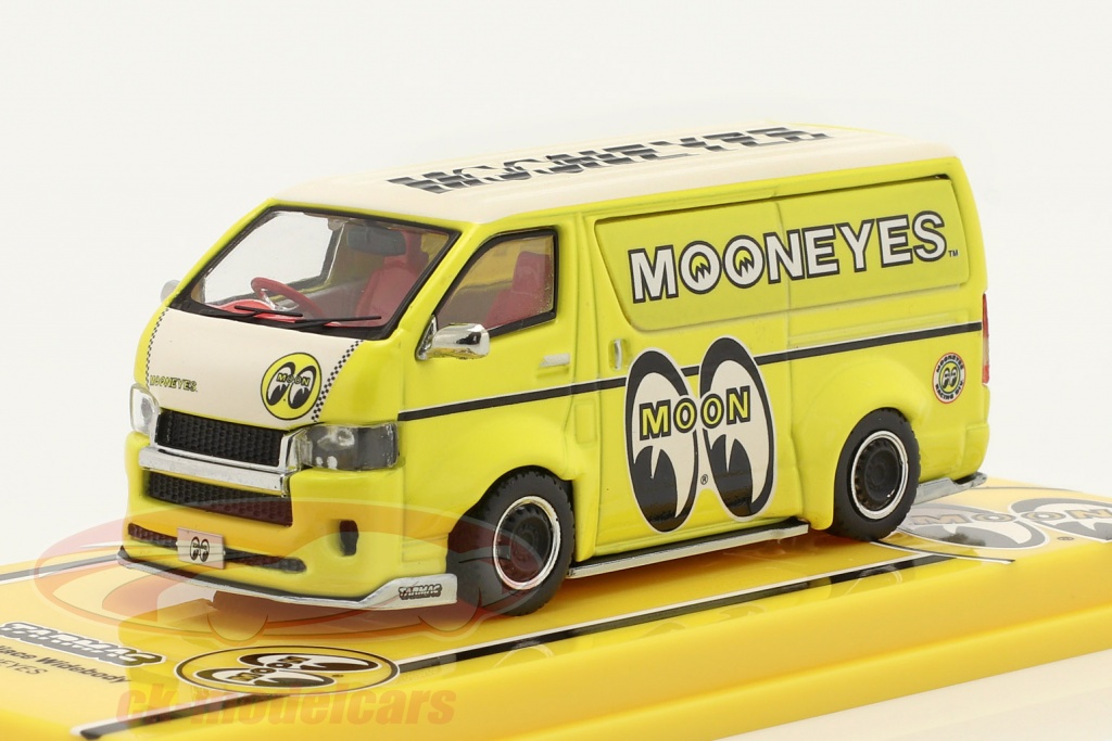 Miniature Toyota Hiace Widebody Mooneyes – échelle 1:64, Noir, Tarmac, Pièce De Collection Pour Adultes