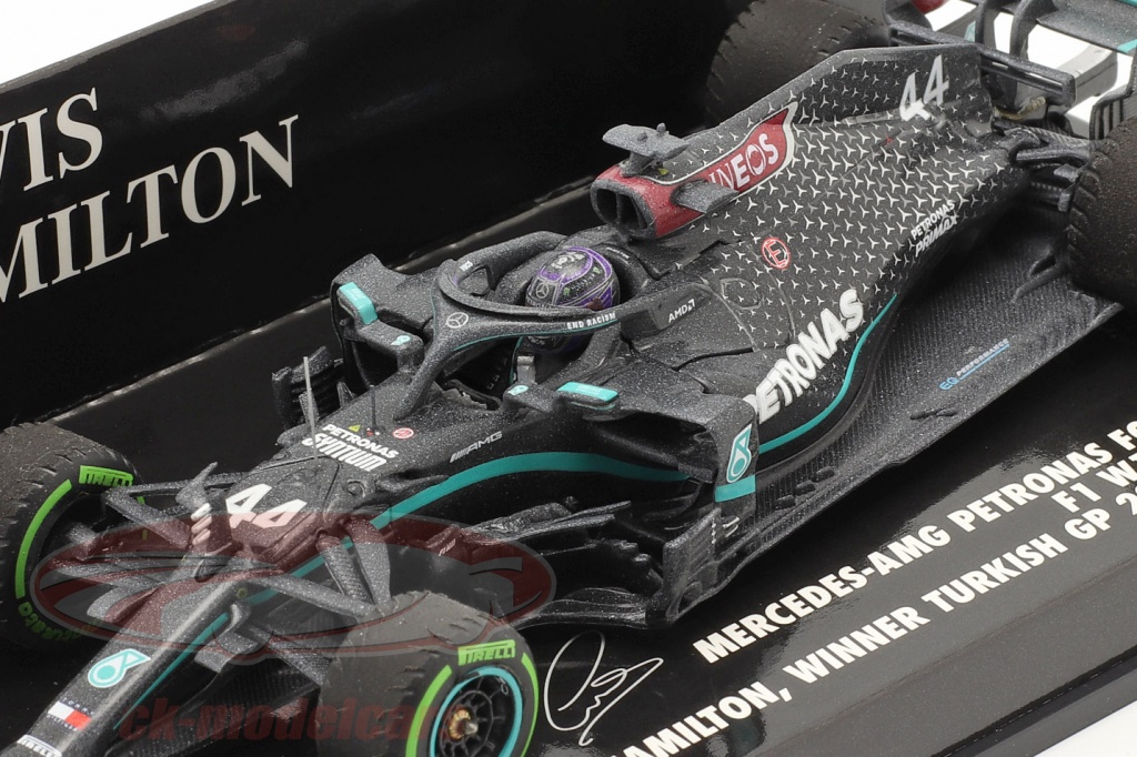 Minichamps 1:43 L. Hamilton Mercedes-AMG F1 W11 #44 勝者 トルコ語 