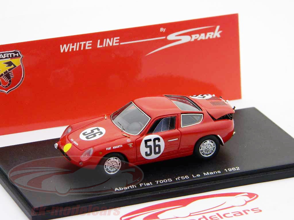 Diecast Model Cars Abarth 700 S 1/43 Spark S No.55 24h Le Mans P Condrillier K Foitek 1961