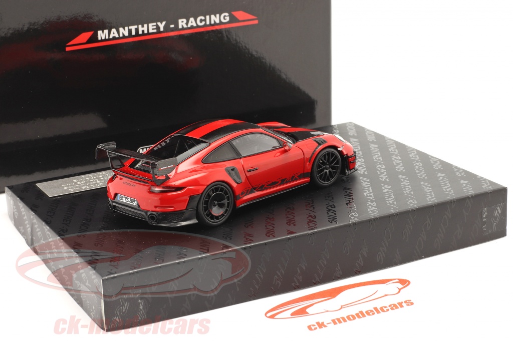 Minichamps Modellino Porsche 911 GT2 RS MR 1:18 Manthey Racing – Bianco, Da Collezione, Non Guidabile
