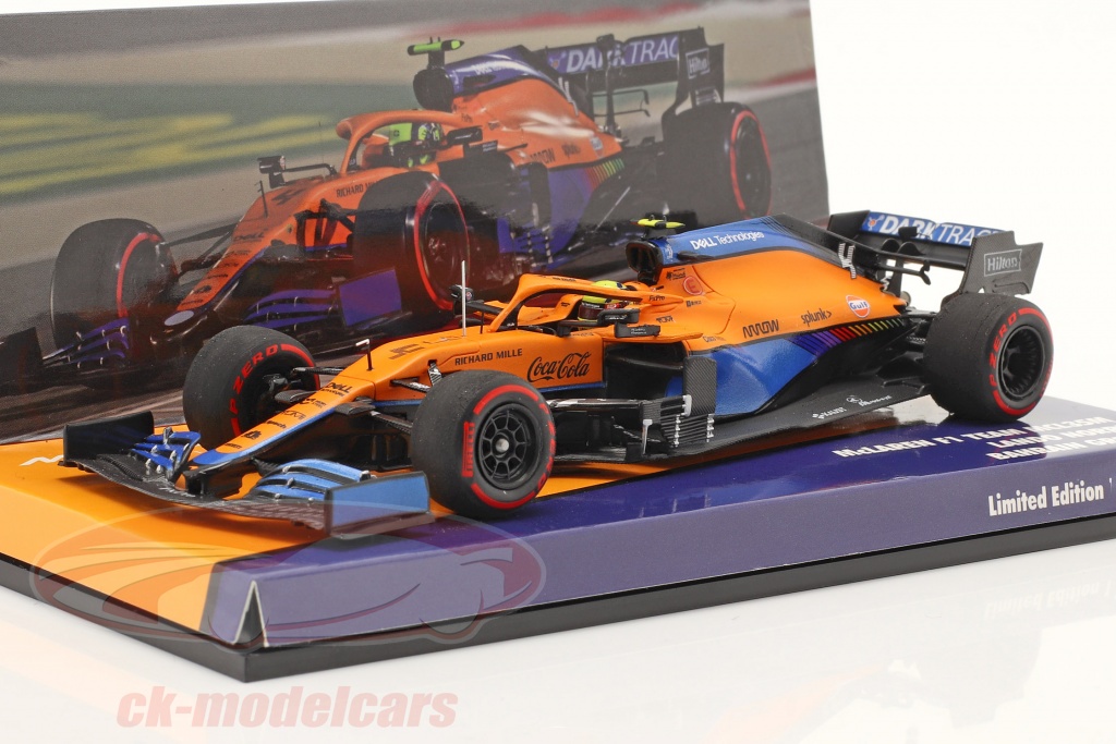 Lando Norris McLaren MCL35M #4 4-й Бахрейн GP формула 1 2021 1:43 Minichamps