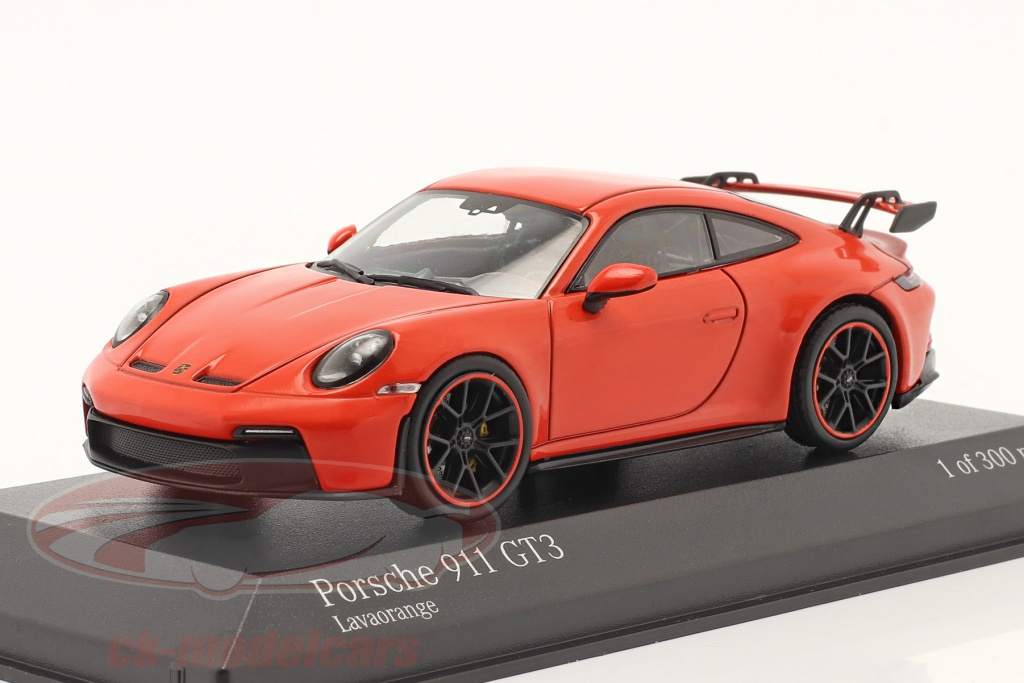 Minichamps Porsche 911 GT3 (992) Lava Orange &ndash; Scala 1:43, Pressofuso