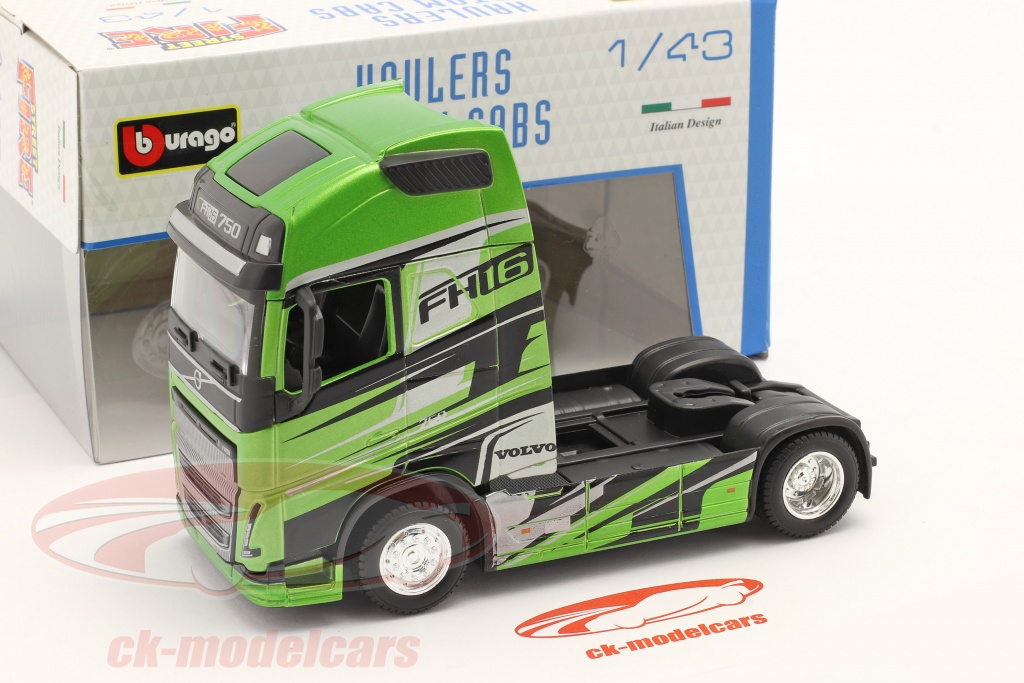 Bburago Street Fire Camion Volvo FH16 Globetrotter 750 XXL – Échelle 1/43 – Moulé Sous Pression – Motif Aléatoire – Dès 3 Ans