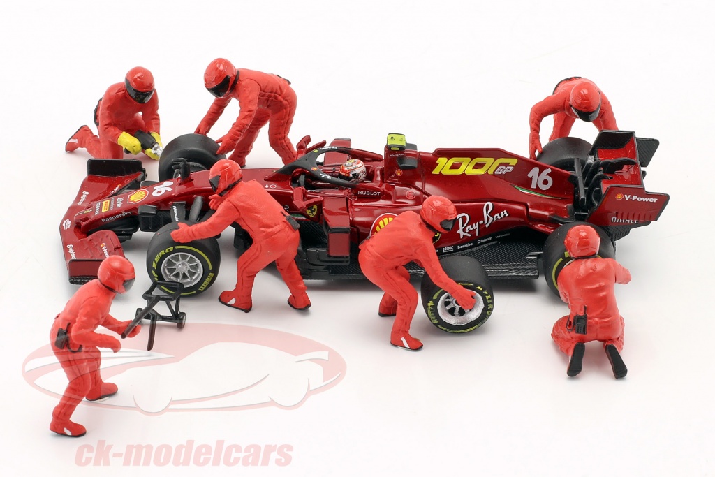 1/43 Scale F1 Pit Crew Set Formula One  Pit Stop Figures Diecast Model 