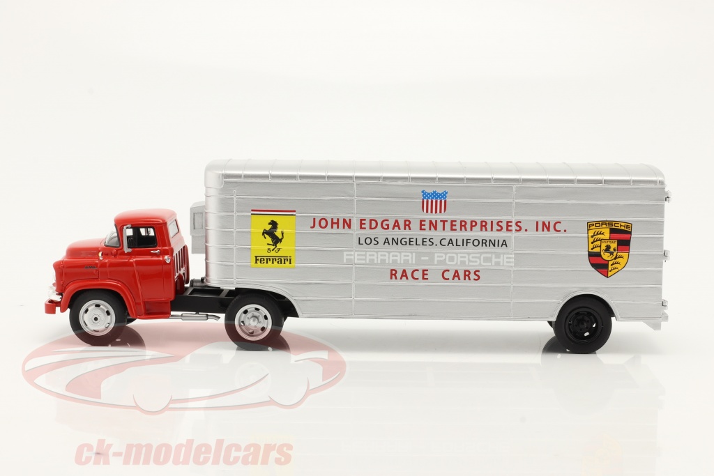 Schuco 1/43 GMC Renntransporter – Edgar Enterprises, Ferrari & Porsche, 1950