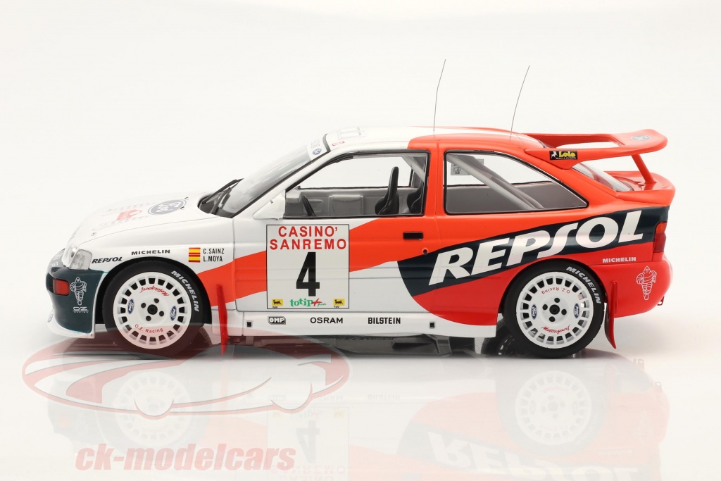 Ford Escort RS Cosworth REPSOL Carlos Sainz Rallye Rally San Remo 1996 1:18 IXO