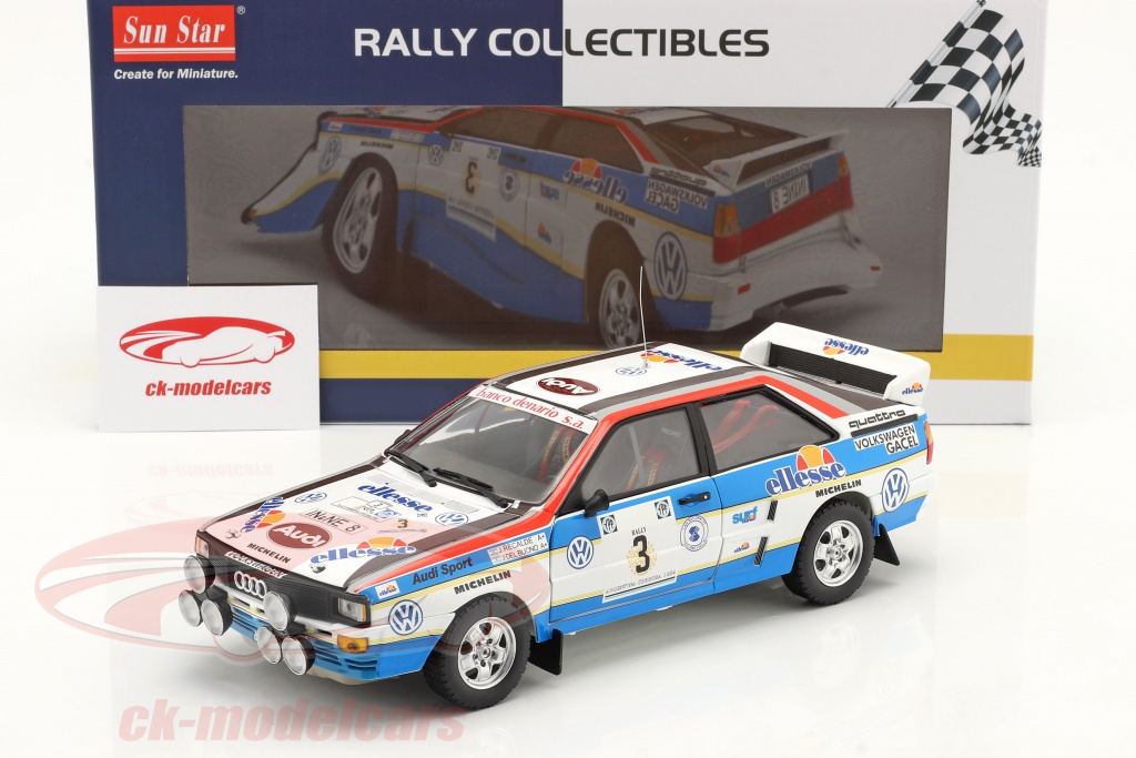 Audi Quattro A2 #3 Jorge /Jorge 3rd Marlboro Rally Argentina YPF 1984 1:18 Sunstar - 20 anos! Loja on-line de miniaturas colecionáveis