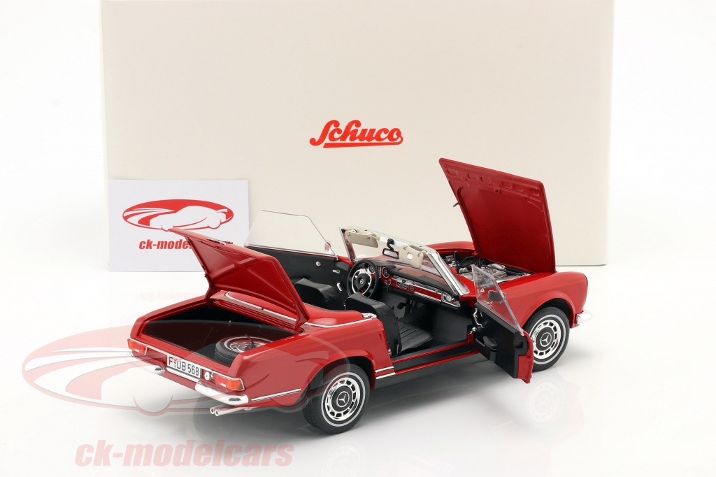 Mercedes 280 SL Pagode W113 1968 - Schuco 1/18 - Gris Métallisé / Intérieur Bleu