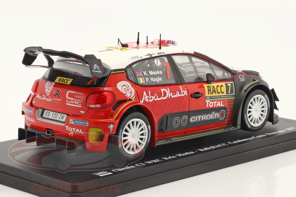 Citroën C3 WRC 1/43 - Altaya - Vainqueur Rallye Catalogne 2017 - Kris Meeke - Neuve