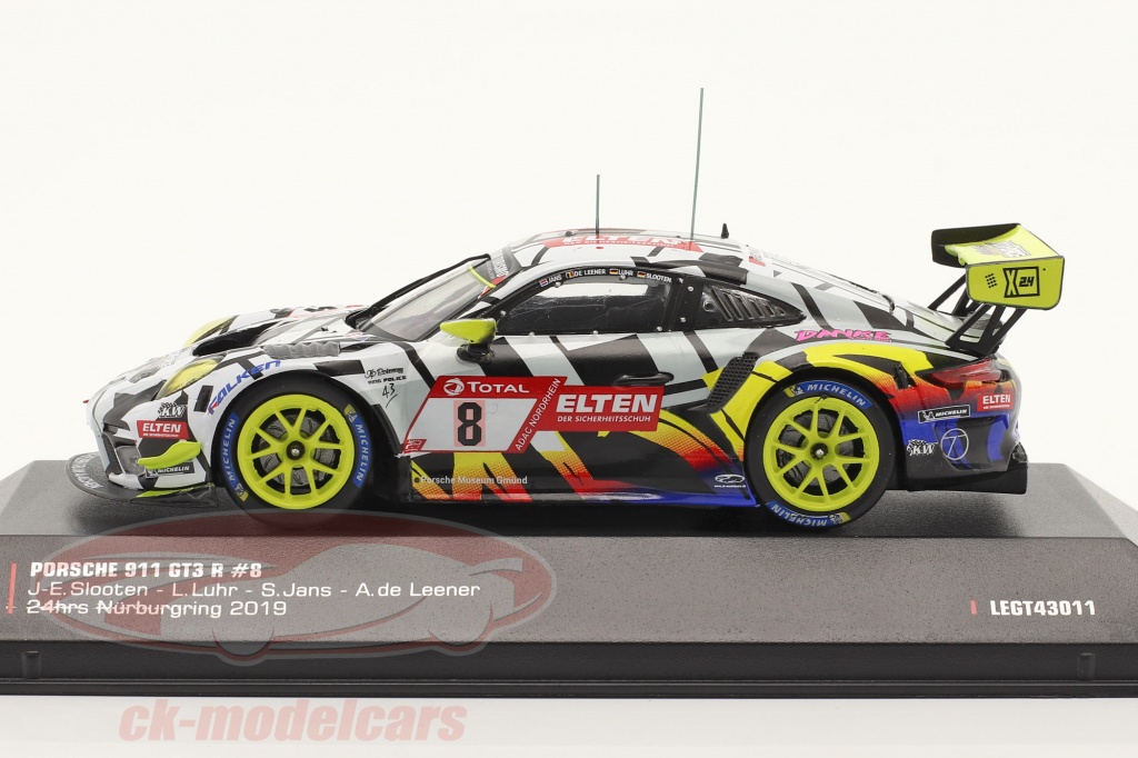Porsche 911 GT3 R Miniature 1:43 - 24h Nürburgring 2019 - IXO Verte