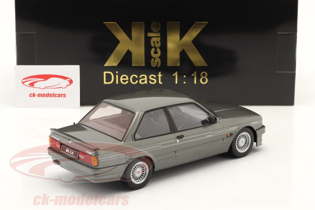 Miniature KK Scale 1/18 - BMW Alpina B6 3.5 1988 - Gris (KKDC180703)