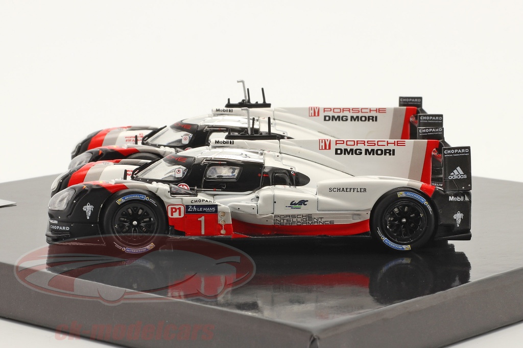 IXO 1/43 - Set 2 Porsche 919 Hybrid - Vainqueurs Le Mans 2017 (SP919-SET2)
