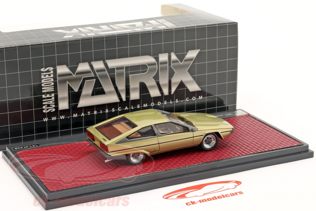 Miniature Jaguar Ascot Bertone 1/43 Matrix - Or 1977 - Neuve