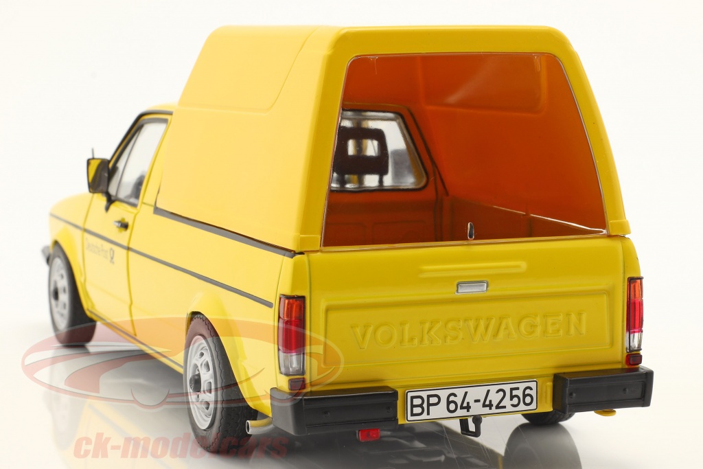 Voiture Miniature Volkswagen Caddy 1982 - La Poste Allemande - échelle 1:18 - Solido Jaune - Neuf