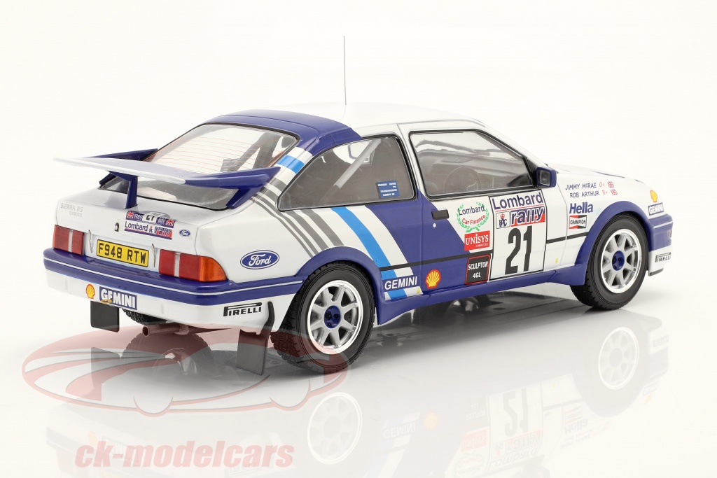 Modèle Réduit Ford Sierra RS Cosworth RAC Rally 1989 échelle 1/18 Par IXOMODELS - Neuf
