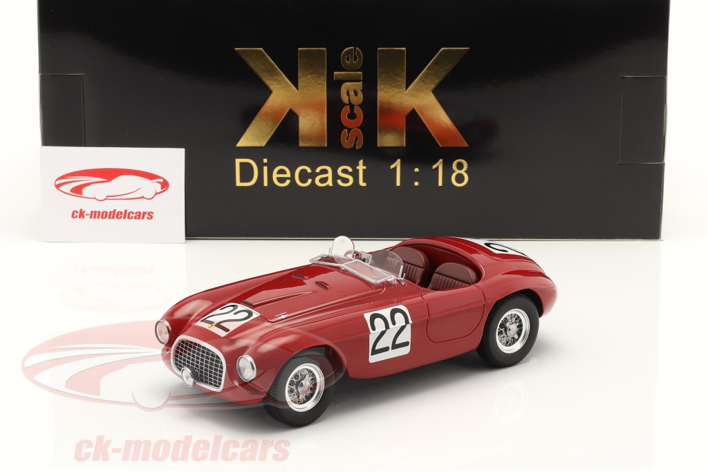 FERRARI 166MM BARCHETTA SPIDER 22 WINNER 24h LE MANS 49 1/18 KK-Scale