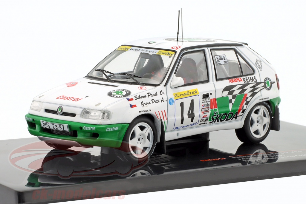 ixo-1-43-skoda-felicia-kit-car-no14-rallye-monte-carlo-1996-sibera-gross-rac381a/