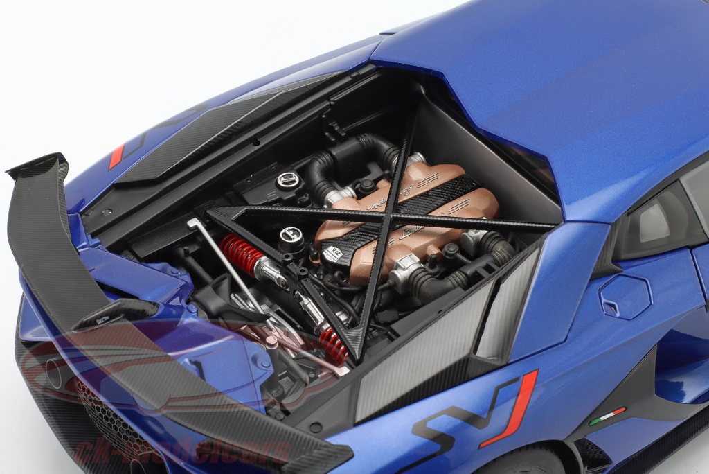 AutoArt Lamborghini Aventador SVJ – Blu Nethuns – échelle 1/18 – Neuve