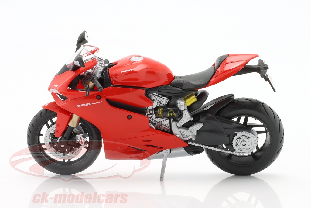 Maisto 1:12 Ducati 1199 Panigale - Modello Moto Diecast Rosso - Edizione Limitata In Scatola - Foto 4
