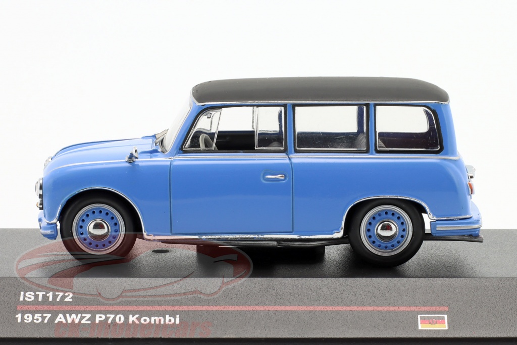 Ixo 1:43 AWZ P70 station wagon year 1975 blue IST IST172 model car ...