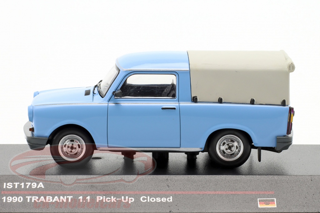 Ixo 1:43 Trabant 1.1 pick-up presenning Årgang 1990 er blå / grå IST179A model bil IST179A 9580015502269