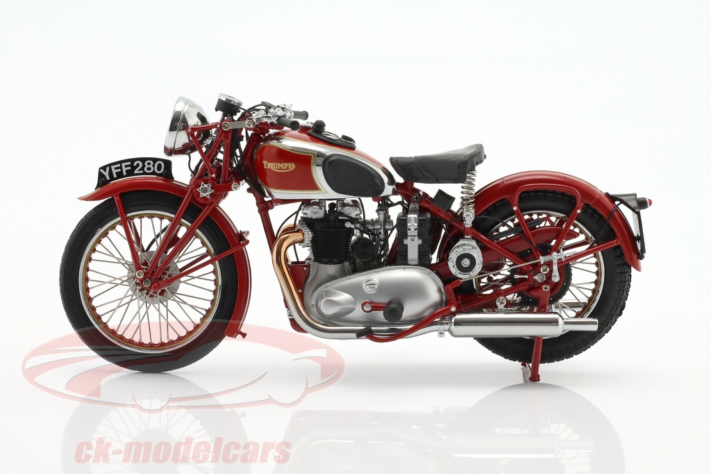 オートバイ・バイク 1/12 MINICHAMPS Triumph Speed Twin 1/12 Minichamps 1939 Triumph Speed Twin (Red) Diecast Model