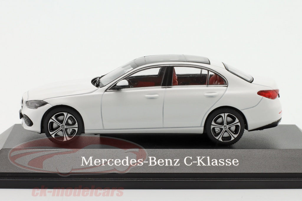 1:43 HERPA Mercedes Benz C-Class (W206) Limousine 2021 Opalite White B66960635 e