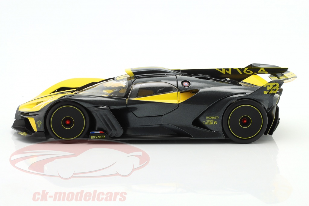 Bburago 1:18 Bugatti Bolide W16.4 Año De Construcción 2020 Amarillo Carbon 18 11047