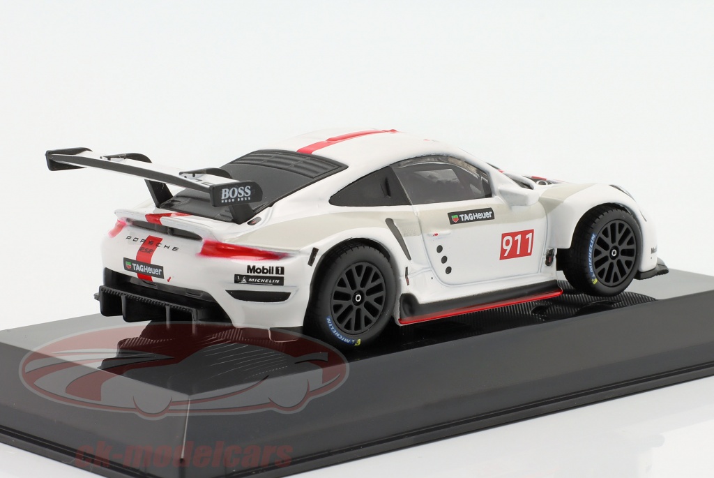 Bburago 1:43 Porsche 911 RSR GT #911 白 / 赤 18-38302 モデル 車 18