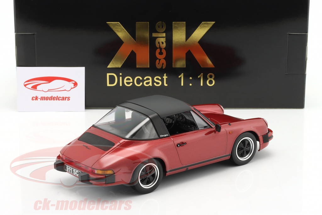 Porsche 911 SC Targa 1983 Rouge Rubis Métallique 1/18 KK-Scale KKDC180841