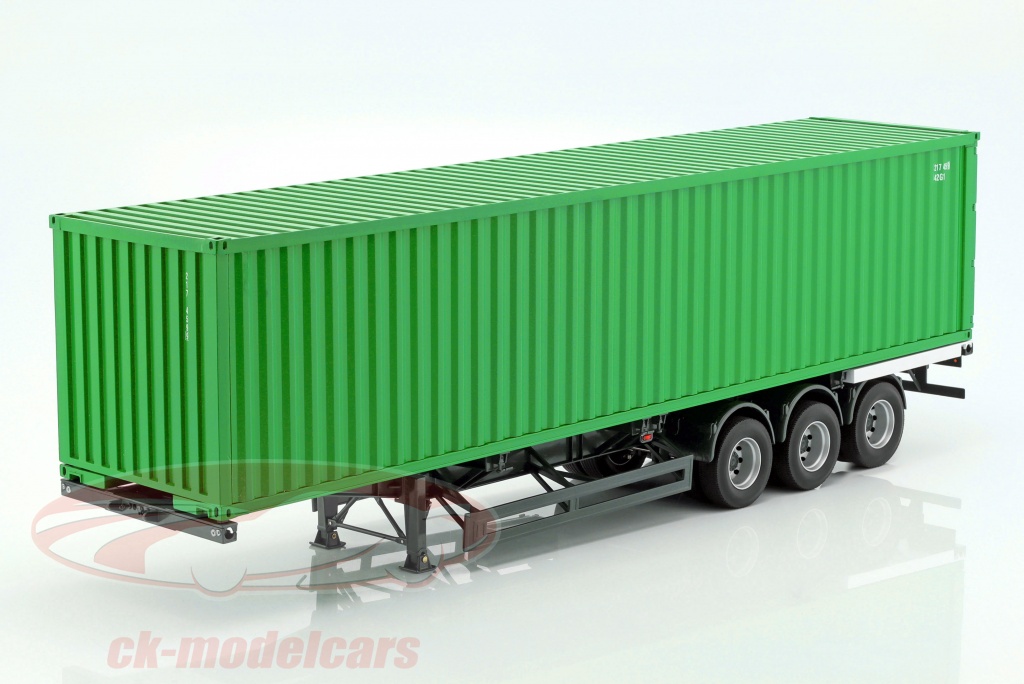 nzg-1-18-set-semi-trailer-international-with-40-ft-container-green-lx977100-9771-lx97800030-978-30/
