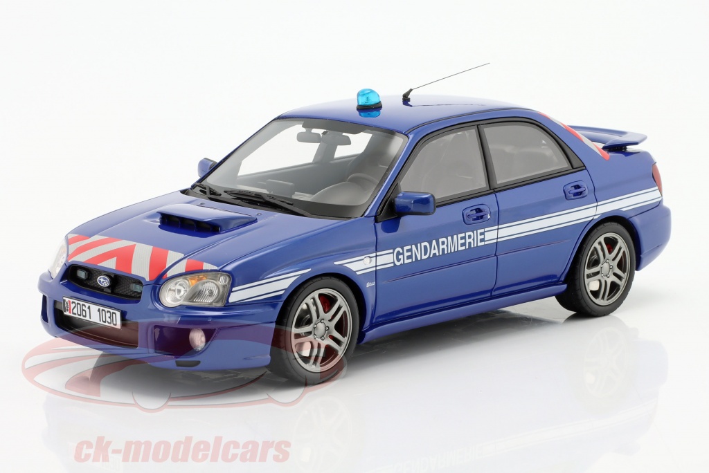 ottomobile-1-18-subaru-impreza-sti-wrx-gendarmerie-construction-year-2006-blue-ot948/