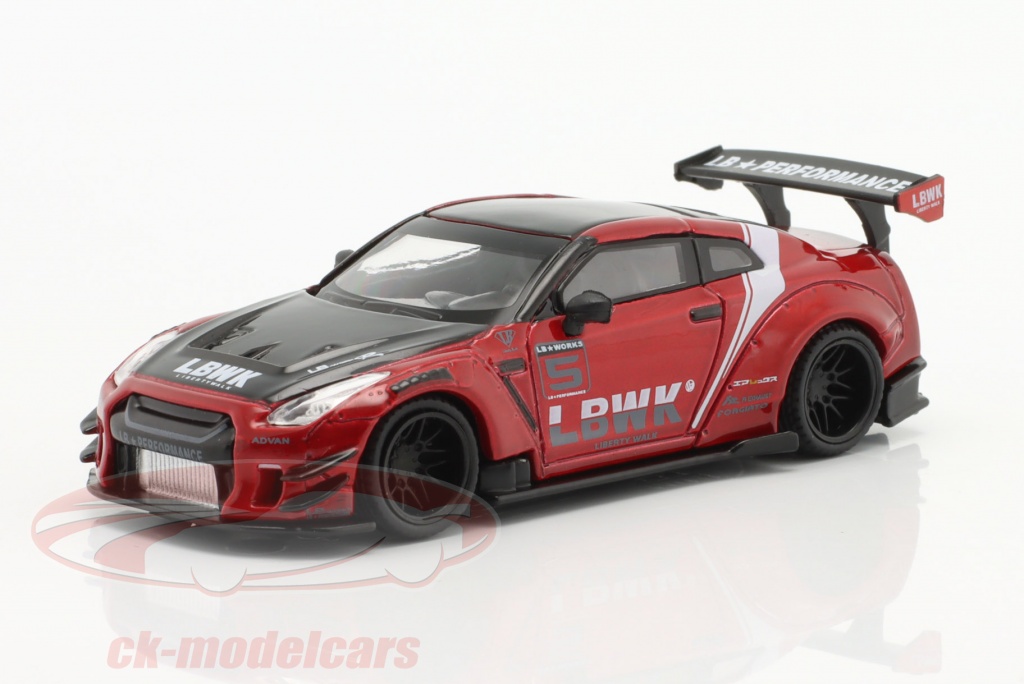 True Scale 1:64 Nissan GT-R (R35) LB-Works красный MGT00345-L модель ...