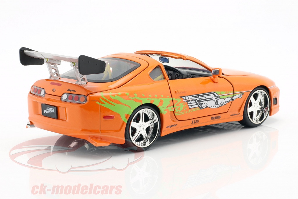 Jada Toys 1/24 Toyota Supra 1995 Orange - Fast & Furious Brian, Neuve