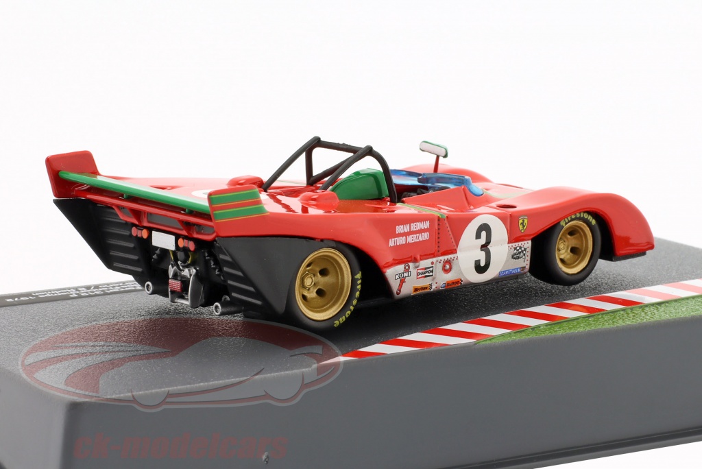 Tecnomodel 1:18 Ferrari 312 PB #3 gagnant 1000km Spa 1972 Merzario, Redman TM-62E modèle voiture