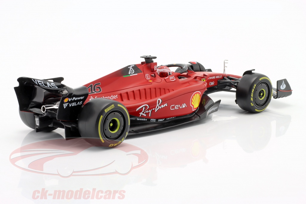 Ferrari F1-75 #16 Charles Leclerc Ferrari Racing Formula One F1 2022  Formula Racing Series 1/18 Diecast Model Car Bburago 16811CL