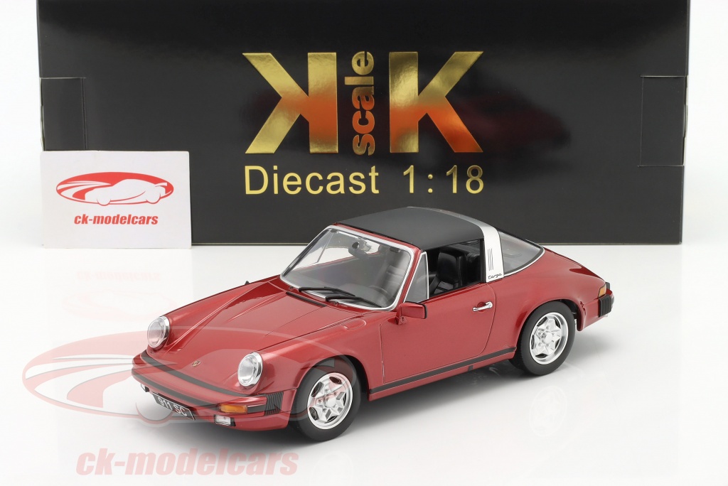 Porsche 911 SC Targa 1983 Rouge - Miniature KK-Scale 1/18 - Neuf En Boîte