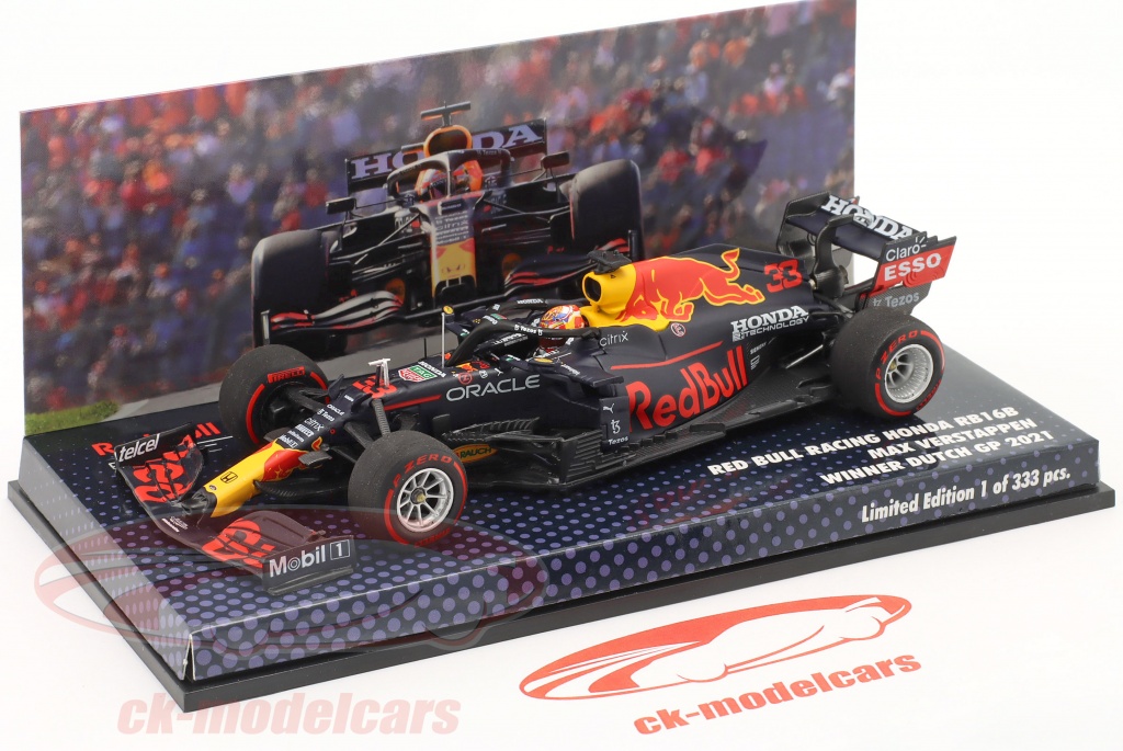 pepermunt Reageer aspect Minichamps 1:43 Max Verstappen Red Bull RB16B #33 winnaar nederlands GP  formule 1 Wereldkampioen 2021 413211533 model auto 413211533 4012138759923