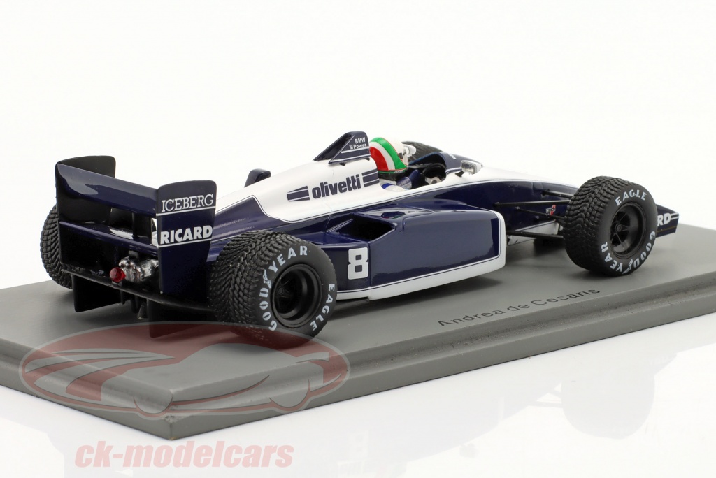 SPARK S7107 BRABHAM BT56 N°8 3ème GP Belgique 1987 Andrea de Cesaris 1
