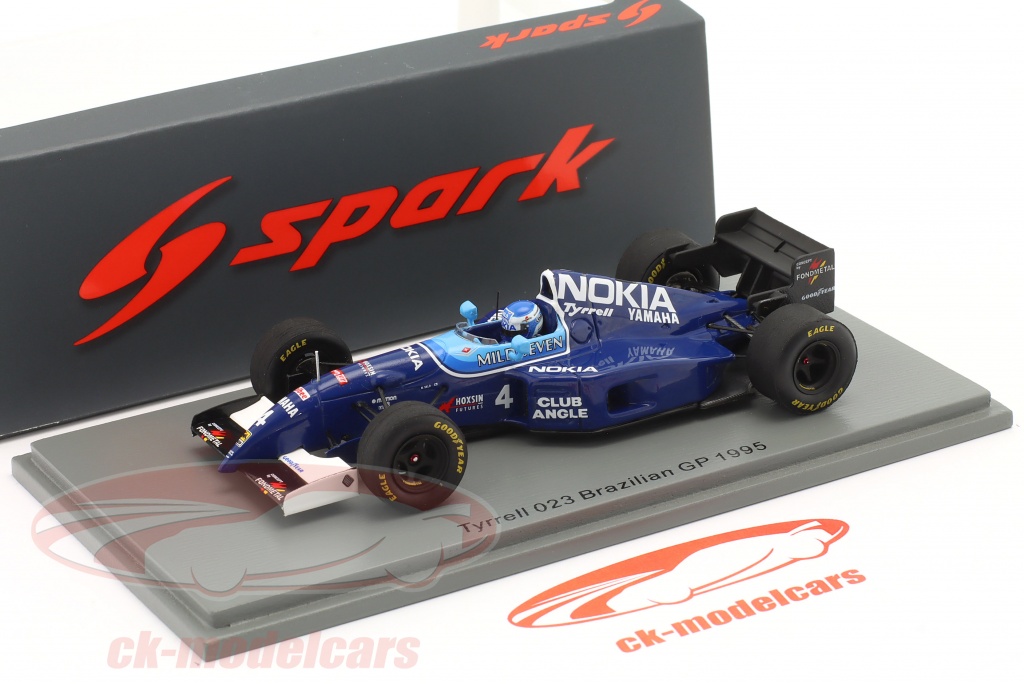 Spark S6974 Tyrrell 023 N°4 GP Brésil 1995 Mika Salo - 1/43 Résine - NEUF