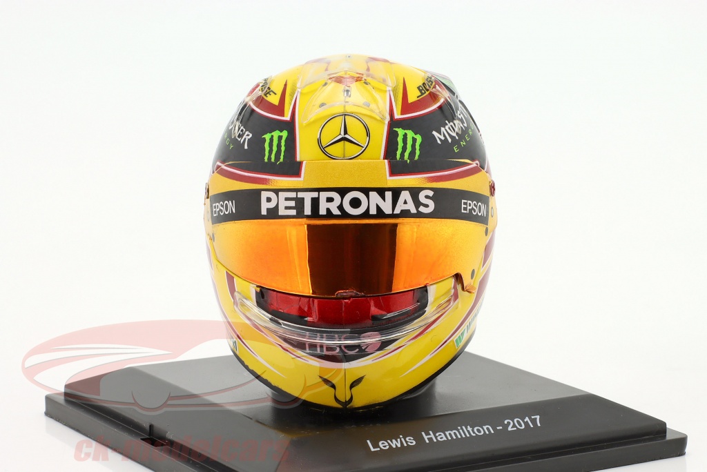 L. Hamilton #44 Mercedes Petronas 方式 1 世界チャンピオン 2017 ヘルメット 1:5 Spark Editions