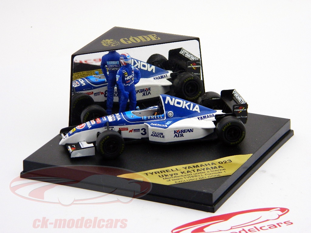Miniature F1 Tyrrell Yamaha 023 #3 Ukyo Katayama - Onyx 1/43 Bleue Et Blanche (état D'occasion)