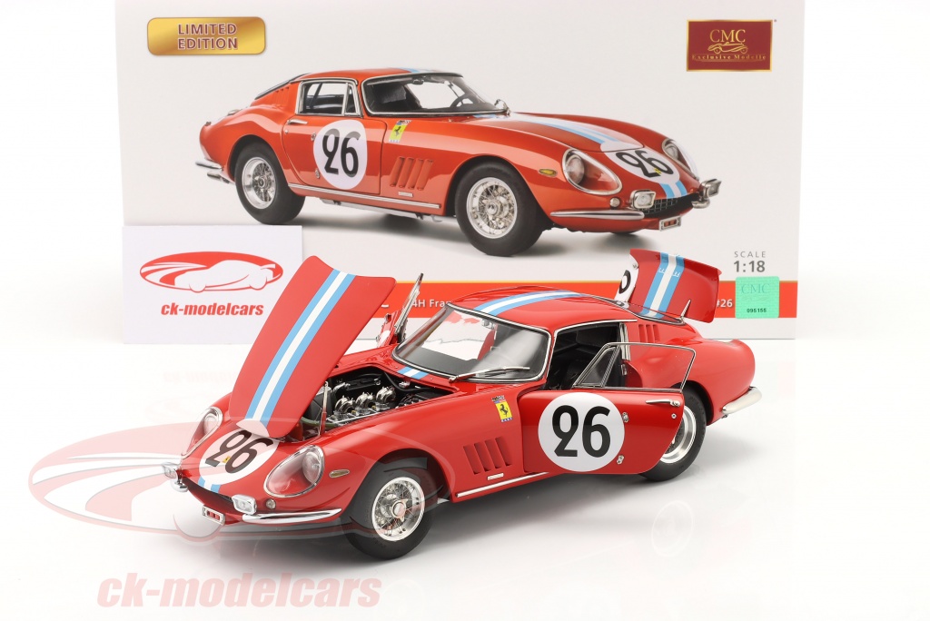 CMC Ferrari 275 Gtb / C 1:18 Voiture Miniature #26 Biscaldi