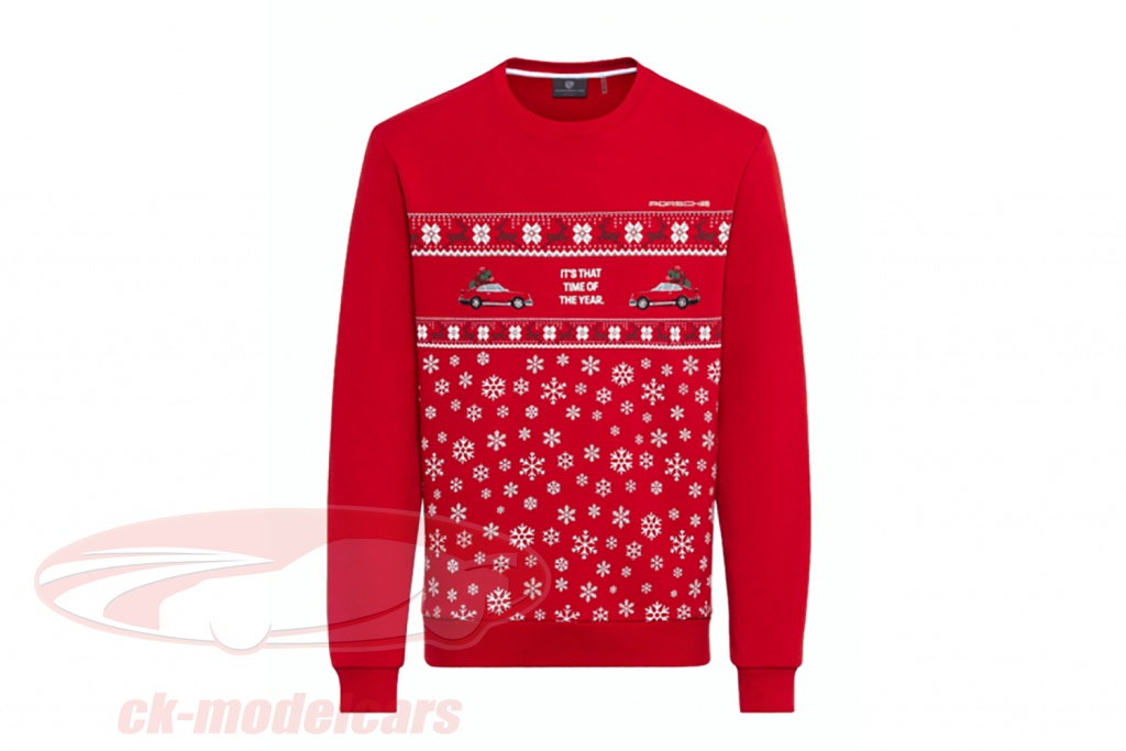 Porsche Christmas sweater red 