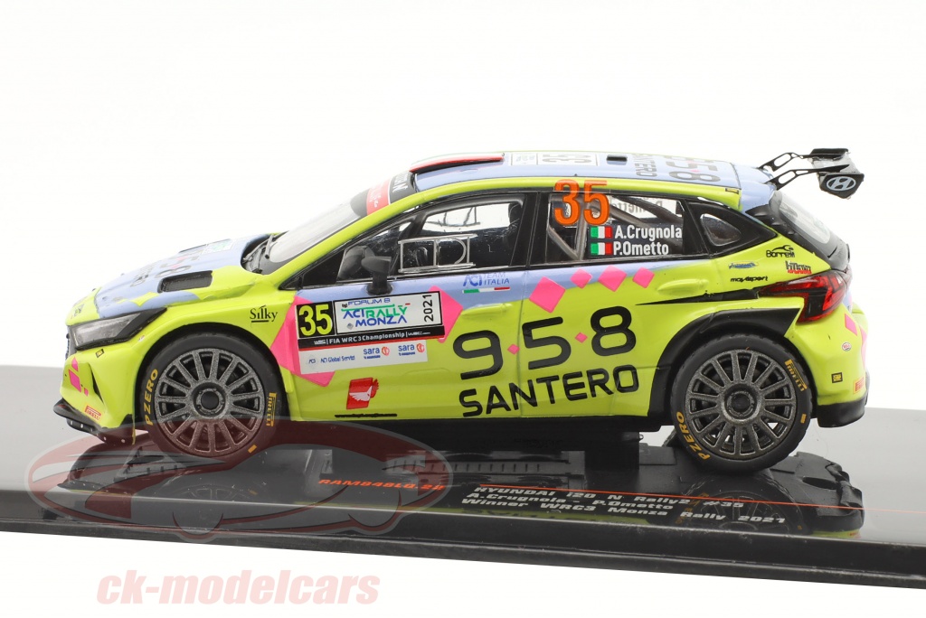 Miniature IXO Hyundai I20 WRC 1/43 - Rallye Monza 2021 - Dani Sordo - RAM824