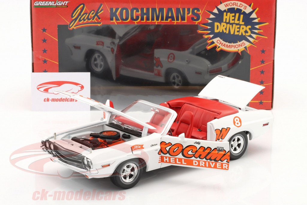 Voiture Miniature Dodge Challenger R/T Hemi Cabriolet 1970 - échelle 1/64 Greenlight, édition Limitée Gulf Oil