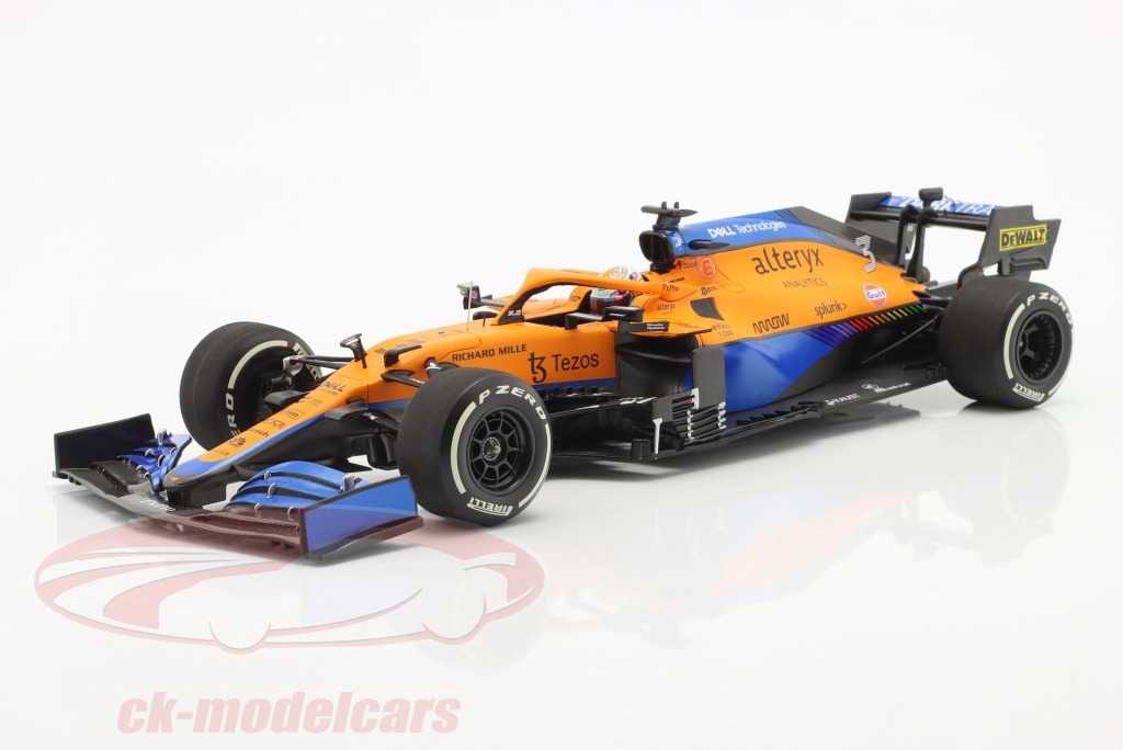 Miniature Daniel Ricciardo McLaren MCL35M #3 Monaco GP F1 2021 – Minichamps 1/18